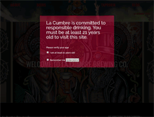 Tablet Screenshot of lacumbrebrewing.com